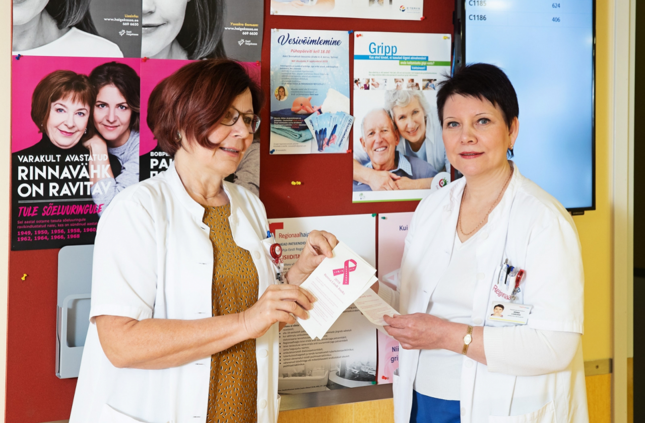 Dr Riina Kütner ja ämmaemand Irina Loboda ootavad naisi Regionaalhaigla rinnakabinetti